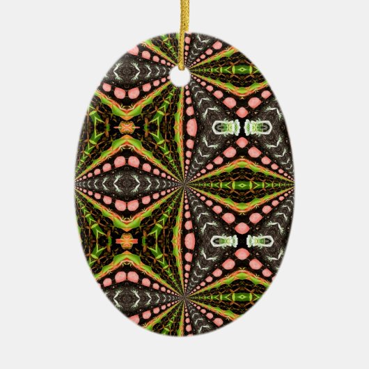 植物性抽象芸術オーナメント2 セラミックオーナメント (正面)
