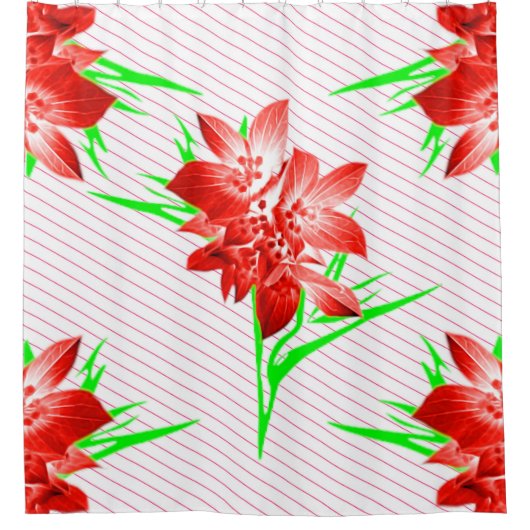 植物性抽象芸術 シャワーカーテン (正面)