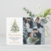 植物性数々の3フォトクリスマスツリー シーズンカード (スタンド正面)