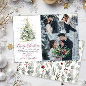 植物性数々の3フォトクリスマスツリー シーズンカード