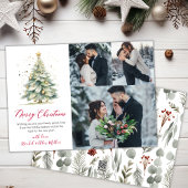 植物性数々の3フォトクリスマスツリー シーズンカード