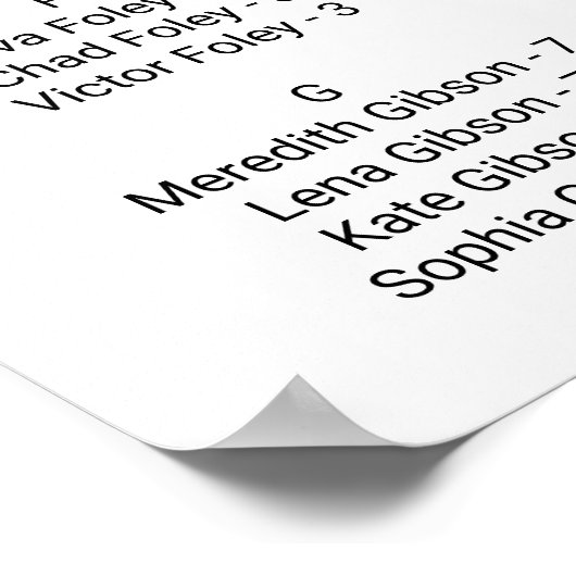 植物性春フローラアルファベット座席表 ポスター (角)