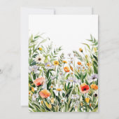 植物性春ワイルドフラワーズ40歳の誕生日 招待状 (裏面)