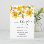 植物性春黄金の水仙結婚の花 招待状 (スタンド正面)