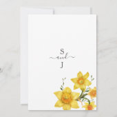 植物性春黄金の水仙結婚の花 招待状 (裏面)