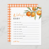 植物性柑橘系オレンジの願いベビーカード (正面/裏面)