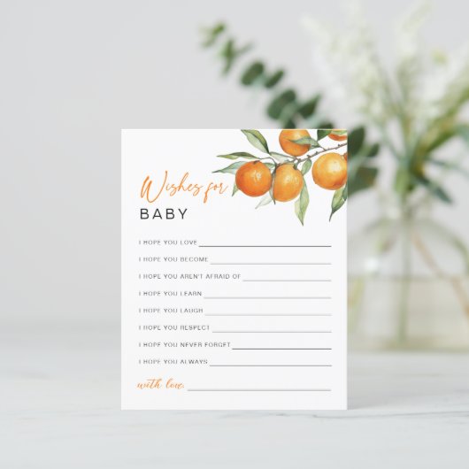 植物性柑橘系オレンジの願いベビーカード (スタンド正面)