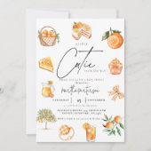 植物性柑橘類オレンジかわいこちゃんサマーベビーシャワー 招待状 (正面)