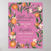 植物性柑橘類オレンジの小さなかわいこちゃんピンクの歓迎 ポスター (正面)