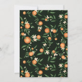 植物性柑橘類オレンジの小さなかわいこちゃん赤ちゃんシャワー 招待状 (裏面)