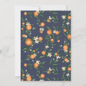 植物性柑橘類オレンジ小かわいこちゃんブルー 招待状 (裏面)