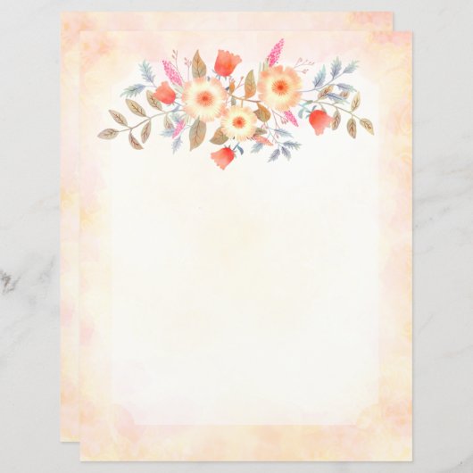 植物性桃グラデーション文房具紙 (正面/裏面)