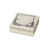 植物性正方形の花、ジャーナル枠 ラバースタンプ (スタンプ)