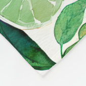 植物性水彩フローラ柑橘類 フリースブランケット (角)