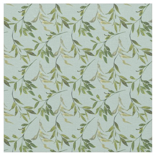植物性水彩リーフ ファブリック (クローズアップ)