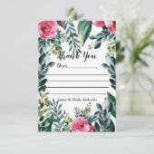 植物性水彩ヴィンテージフローラありがとう サンキューカード (スタンド正面)