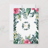 植物性水彩ヴィンテージフローラありがとう サンキューカード (裏面)