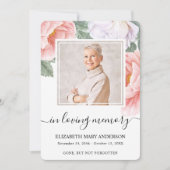 植物性水彩悔やみや弔慰葬儀祈りの言葉カード サンキューカード (正面)