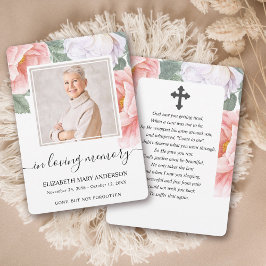 植物性水彩悔やみや弔慰葬儀祈りの言葉カード サンキューカード