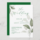 植物性水彩画 招待状 (正面/裏面)