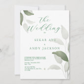 植物性水彩画 招待状 (正面)