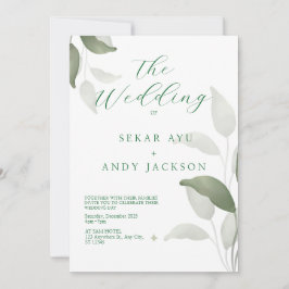 植物性水彩画 招待状