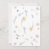 植物性水彩結婚式の招待 招待状 (裏面)