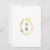 植物性水彩結婚葉 招待状 (裏面)