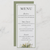 植物性水彩緑結婚草のメニュー メニュー (正面/裏面)