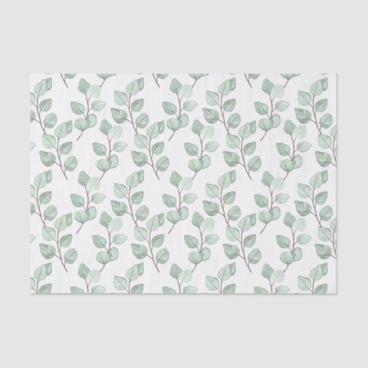 植物性水彩緑葉の葉素朴  薄葉紙 (正面)