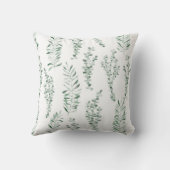 植物性水彩緑葉草類 クッション (裏面)