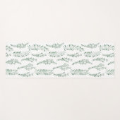 植物性水彩緑葉草類 ヨガマット (正面(横))