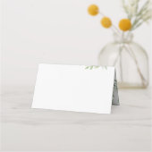 植物性水彩緑青と白い花 プレイスカード (裏面)