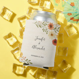 植物性水彩花ボホ結婚の 缶クーラー