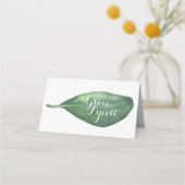 植物性水彩葉書道フォールドエスコート プレイスカード (正面)