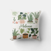植物性水彩鉢植え クッション (正面)