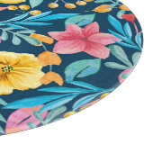 植物性水彩：花、葉オーナメント。 カッティングボード (角)