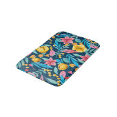 植物性水彩:花、葉オーナメント。 バスマット (アングル)