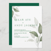 植物性水結婚色 招待状 (正面/裏面)