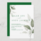 植物性水結婚色 招待状 (正面/裏面)