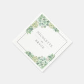 植物性水色エレガント多肉類結婚類 スタンダードカクテルナプキン (角)