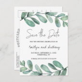 植物性水色グリーンリーユーカリ 案内ポストカード (正面/裏面)