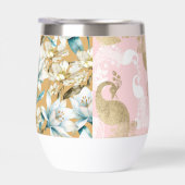 植物性水色ブルーホワイト金ゴールドリリーフローラ (右面)