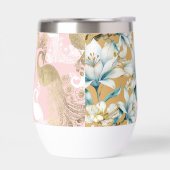 植物性水色ブルーホワイト金ゴールドリリーフローラ (左面)