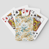 植物性水色ブルーホワイト金ゴールドリリーフローラ トランプ (裏面)