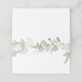 植物性水色ユーカリと白い花 プレイスカード (外部開封)