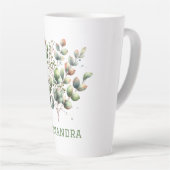 植物性淡緑色ユーカリ離れスパーソナル カフェラテマグ (右アングル)