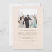 植物性熱帯フローラ金ゴールドマウヴ結婚ス サンキューカード (裏面)