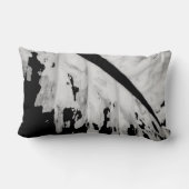 植物性熱帯白黒抽象芸術 ランバークッション (裏面)