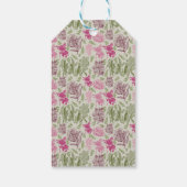 植物性牡丹ユーカリ女の子の赤ちゃんシャワー ギフトタグ (裏面)